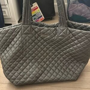 LARGE MZ Wallace silver tote